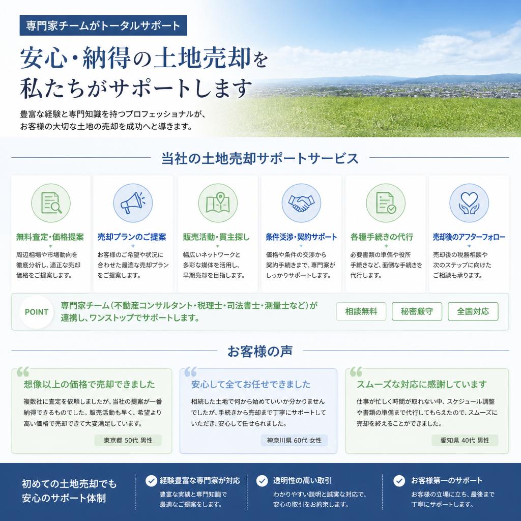 専門家によるサポート体制