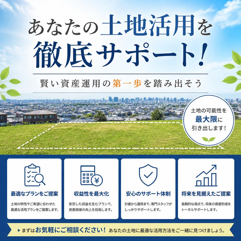 あなたの土地活用を徹底サポート！賢い資産運用の第一歩を踏み出そう