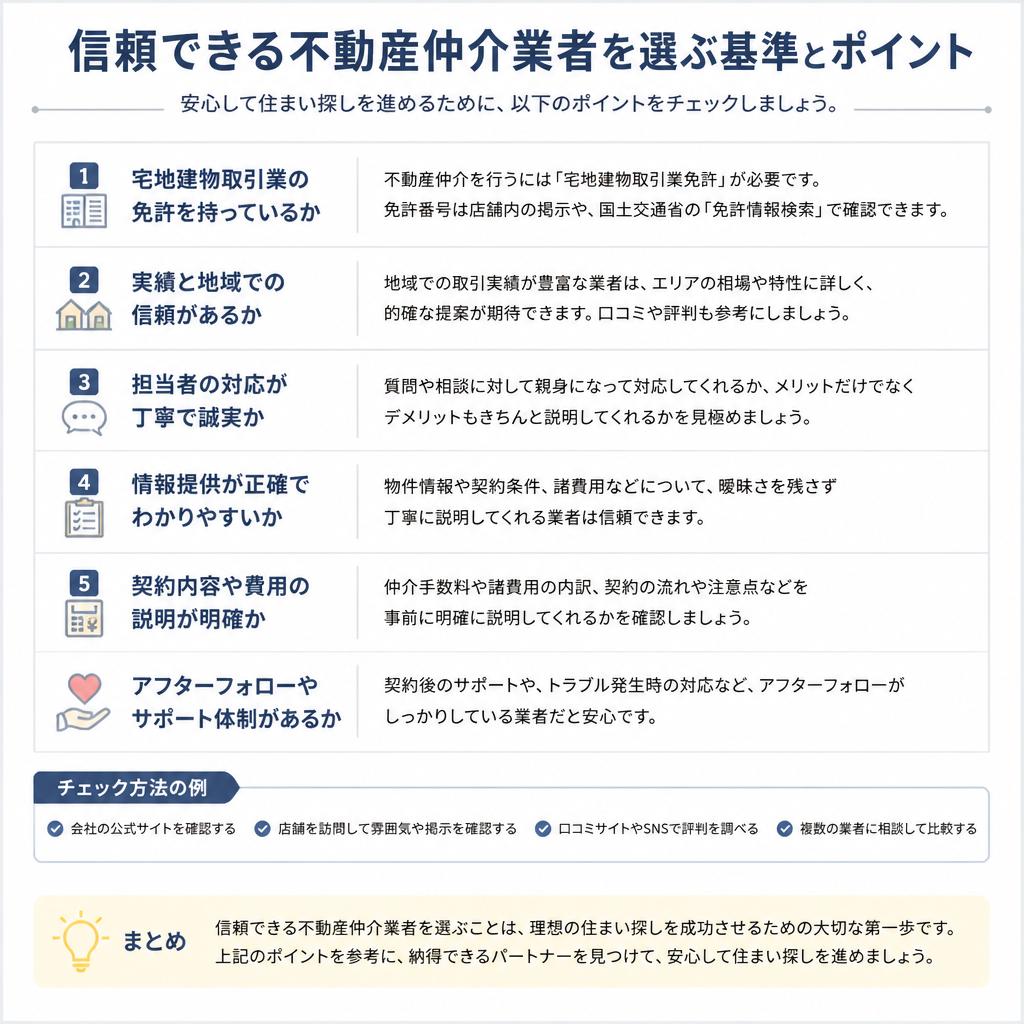 5. 不動産仲介業者の選び方