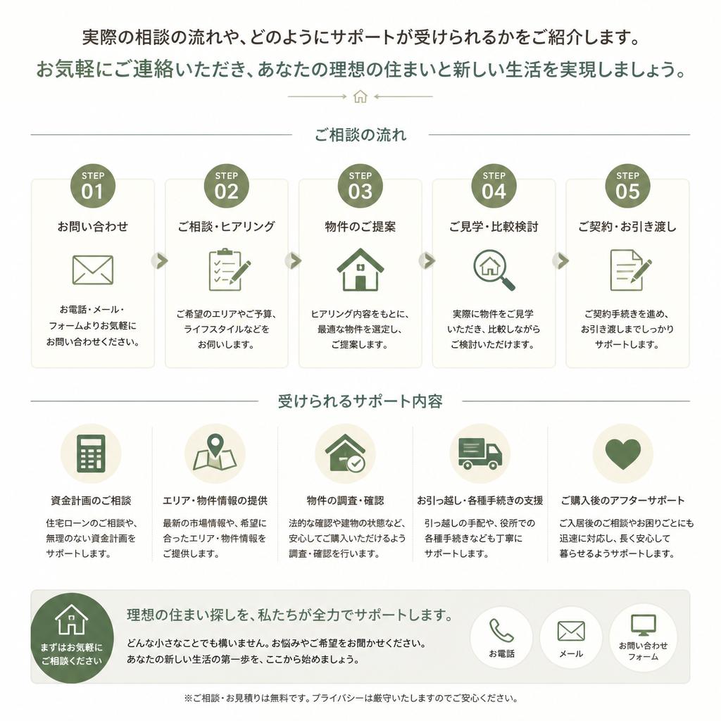お気軽にご相談を！新しい生活を一緒に作りましょう